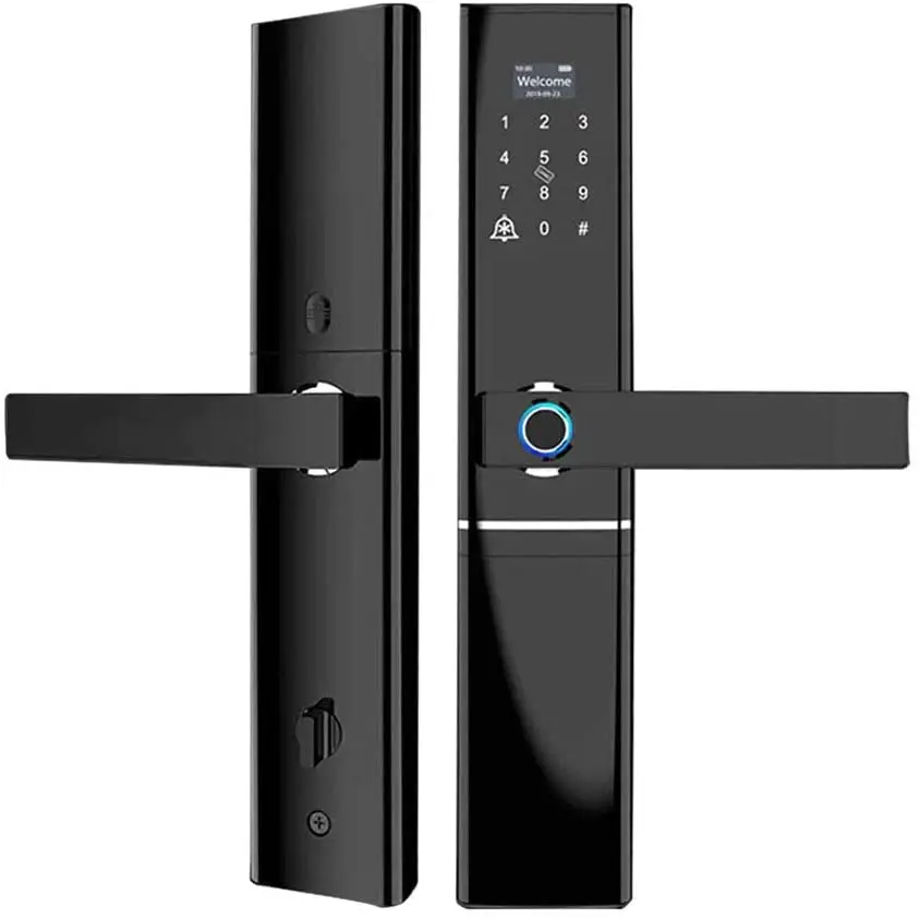 Wholesale Price Tuya Or TTLock APP WiFi Keyless Security Fingerprint Smart Door Lock For Home, Office, Hotel, House, Airbnb