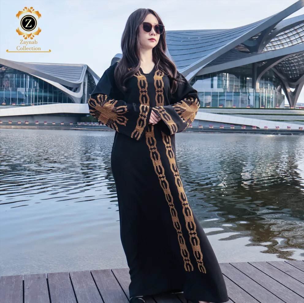 Zaynab Dubai Abaya New Design Ladies Dress Kimono Diamond Burka Arabic Dubai Custom Made Abaya Women Muslim Dress Dubai Abaya