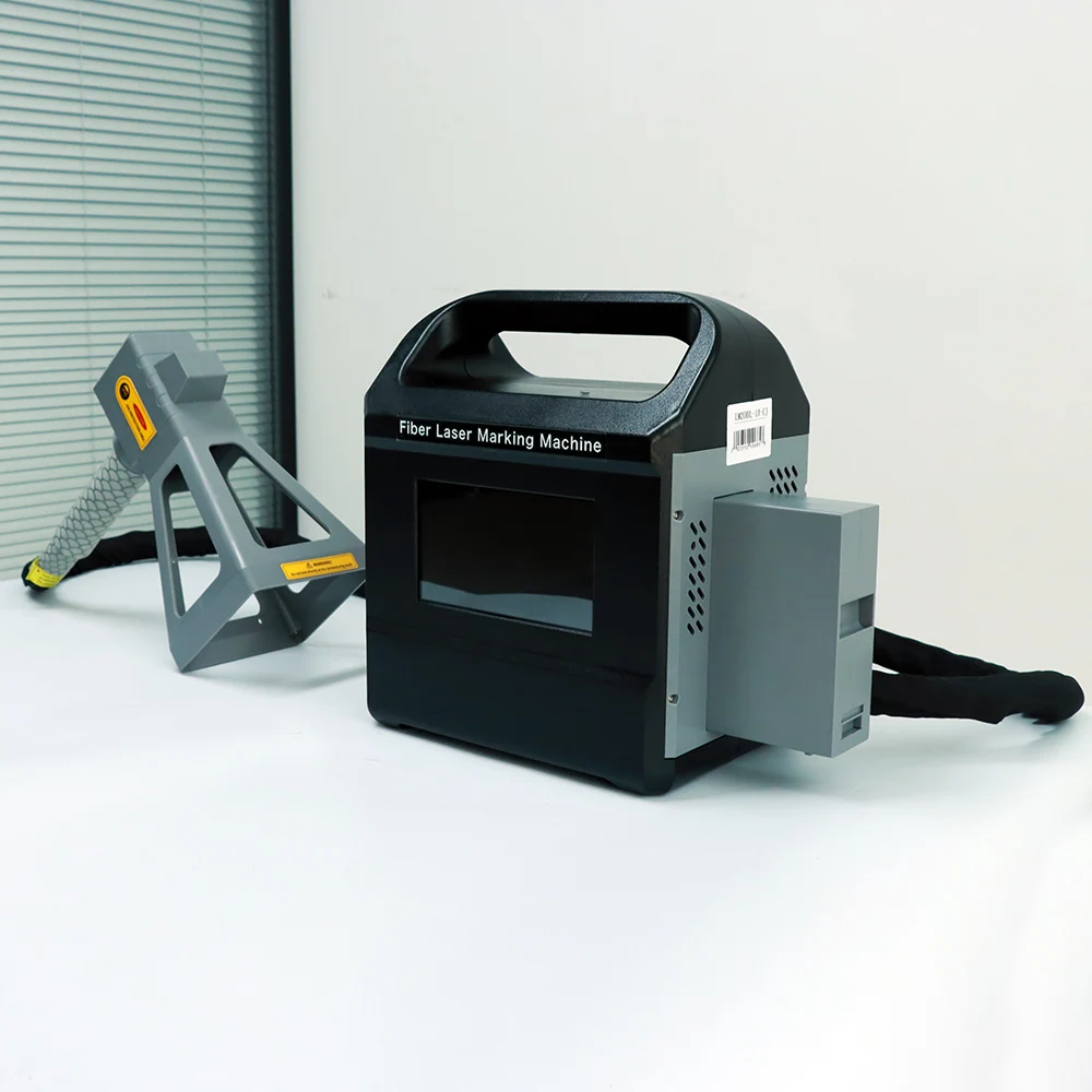 Портативный 50 Вт волоконно-лазерный маркировочный станок небольшой размер ручной 3D логотип маркер DWG/BMP/PLT/DXF домашнего использования автомобильные шины лазерный источник