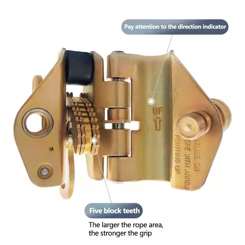 Jensan Hot Sale 10-16mm Safety Rope Self-locking Device For Mountaineering Equipment Rope Adjuster