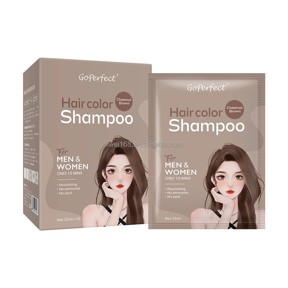 Wholesale Magic Color Hair Dye Shampoo Fast Acting Black Hair Color Argan Oil Based Permanent Hair Dye for Men & Women