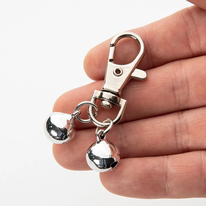 Diy Jewelry Accessories Zinc Alloy Coin Holder Keychain Hanging One-Word Bell Metal Pet Dog Collar Bell Pendant & Dog Buckle