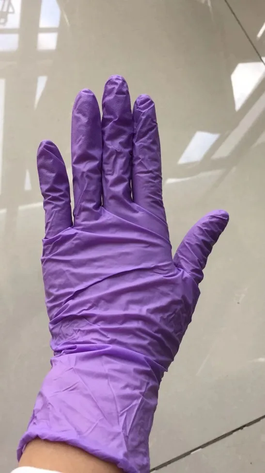 Purple Nitrile Disposable Food Home Work 4.0g 4 MIL Size XS S M L Powder Free Gloves