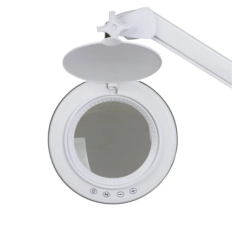 Super quality new design professional adjustable height beauty machine magnifying glass with light