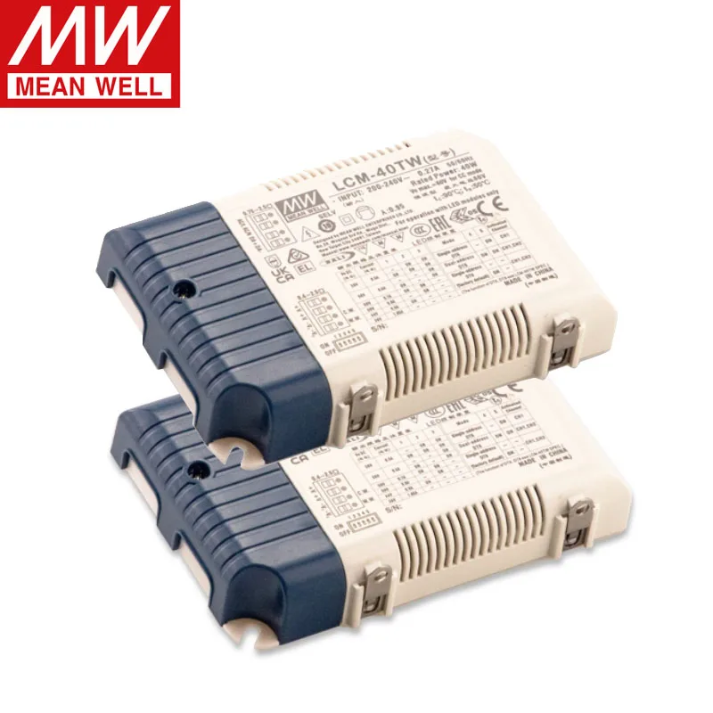 Meanwell dali driver 40 Вт DALI-2 настраиваемый белый DT8 Режим постоянного питания с настраиваемым белым светодиодным драйвером LCM-40TW серии