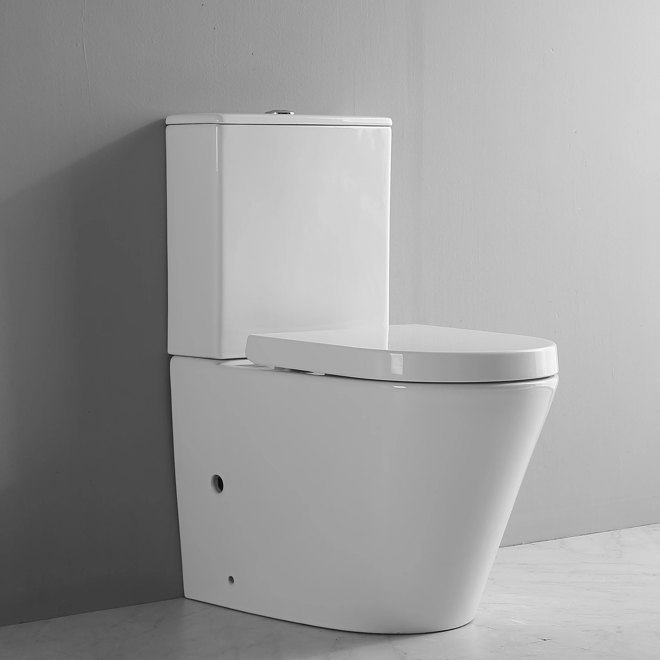 Европейский стиль, сантехника в гостиницу, комфортный напольный унитаз, без оправы, P-trap, двойной слив, обратно к стене, унитаз, набор