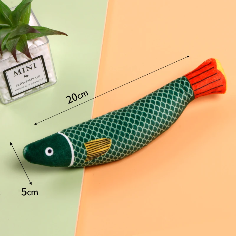 Cat Funny Cat Pillow Cat Plush Fish Toy Self-playing Plush Printed Toy New Fish Sound Toy