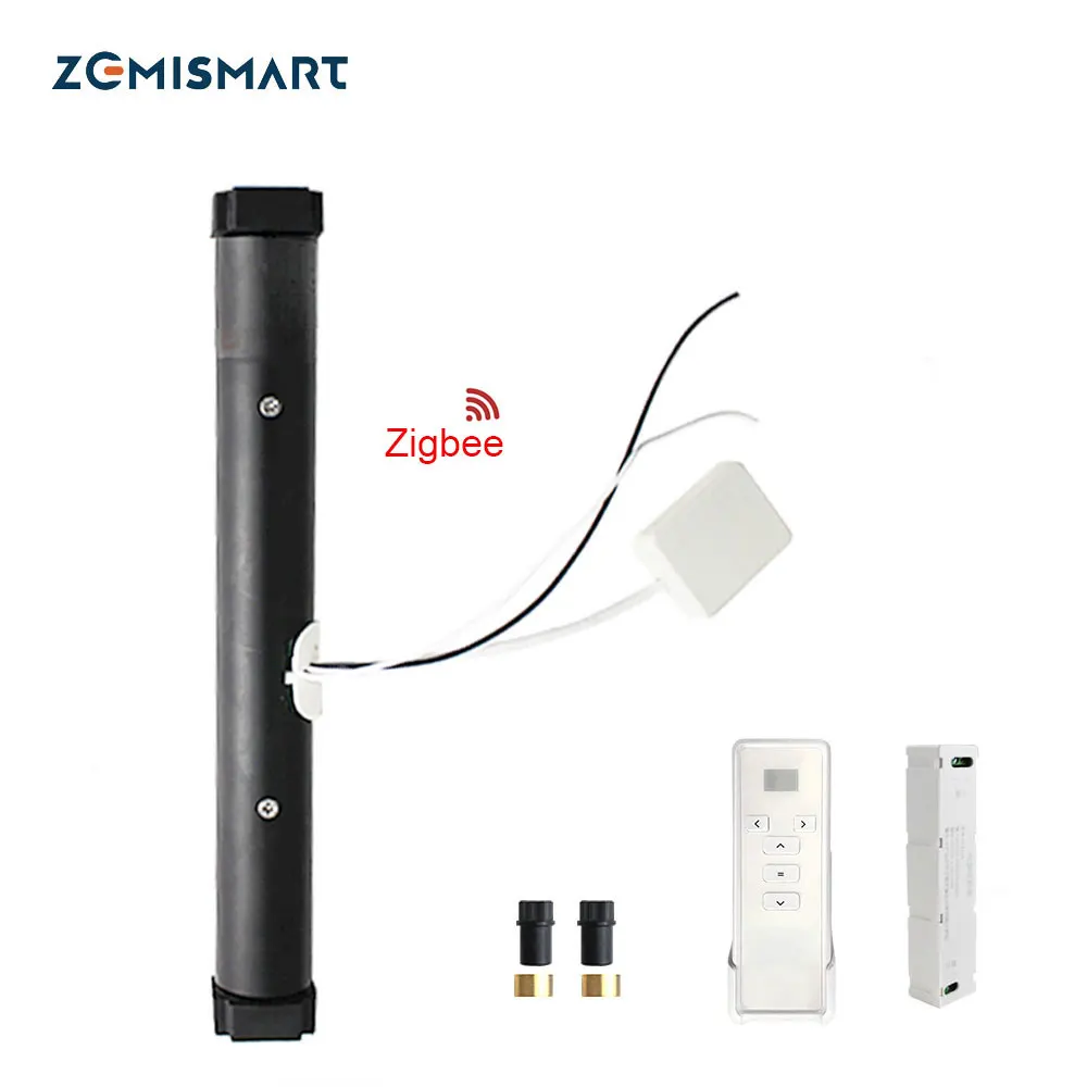 Zemismart Tuya Zigbee Blind Motor for Aluminum Roman Shade Honeycomb Curtain Alexa Google Home Smart Control