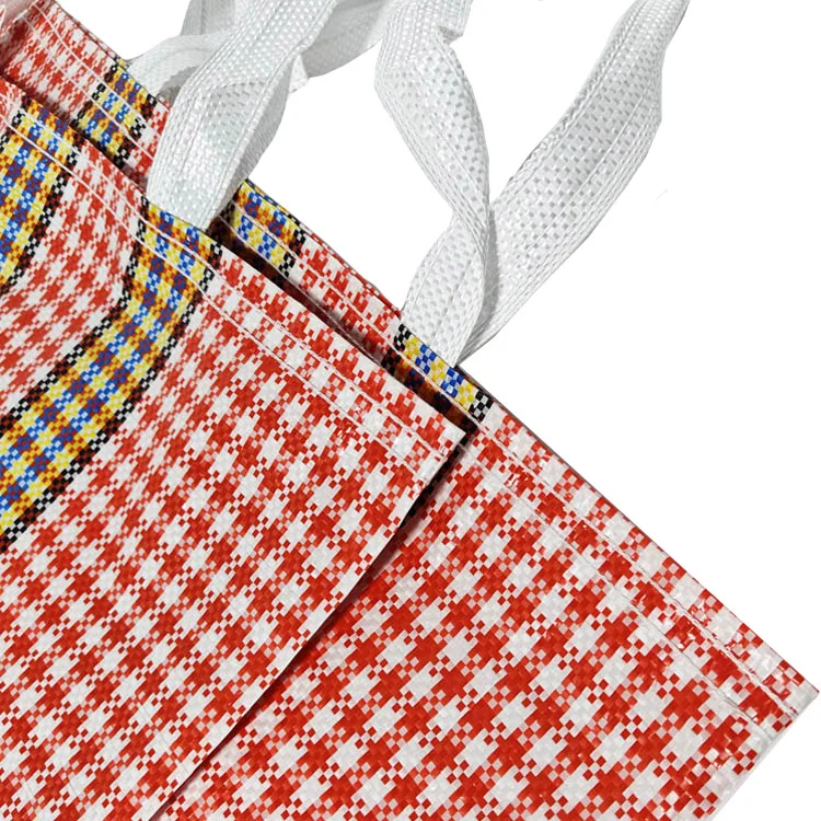 Quality Printing Customized Colorful Stripes Pp Woven Shopping Bags Export To Peru