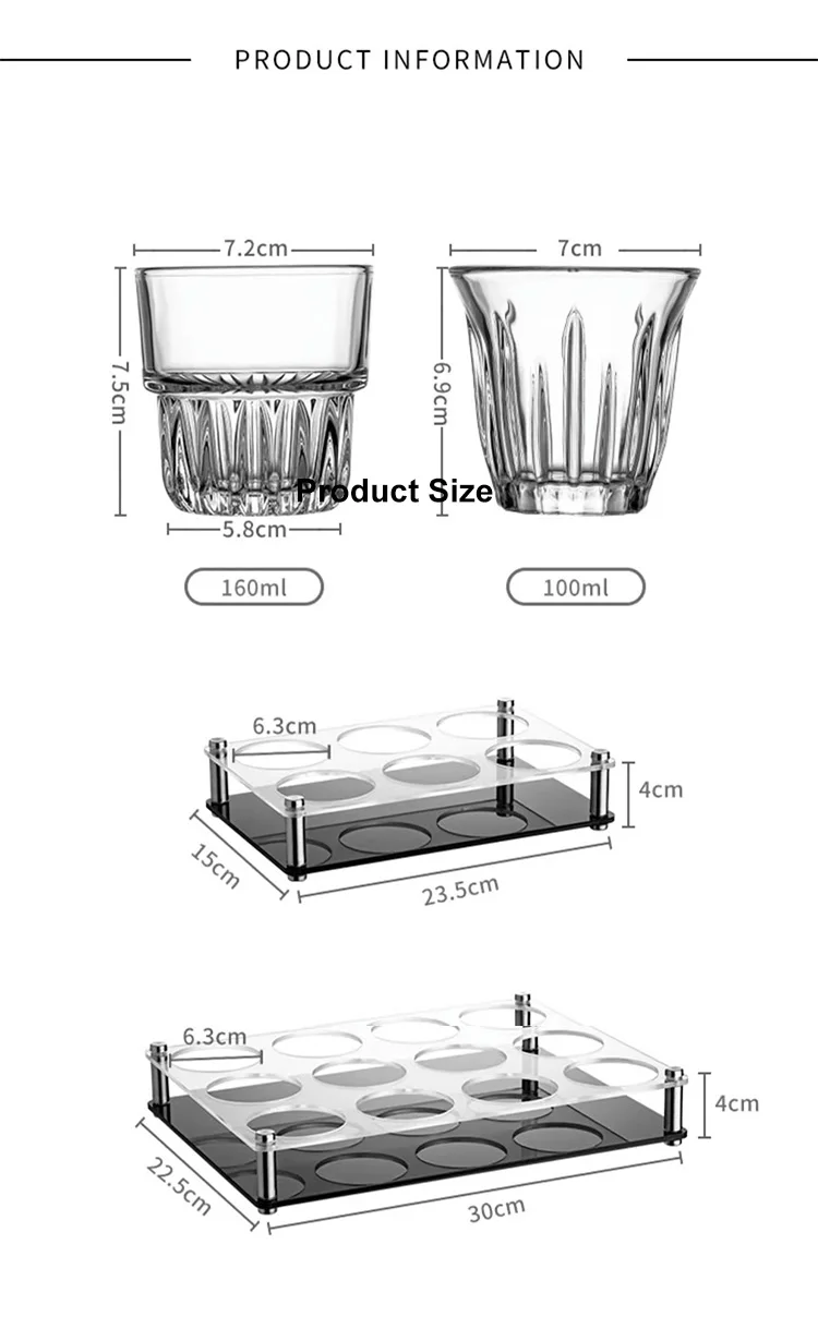 Factory custom branded beer glasses modern small beer mug glass mugs wholesale price beer cup 100ml and 160ml capacity for bar