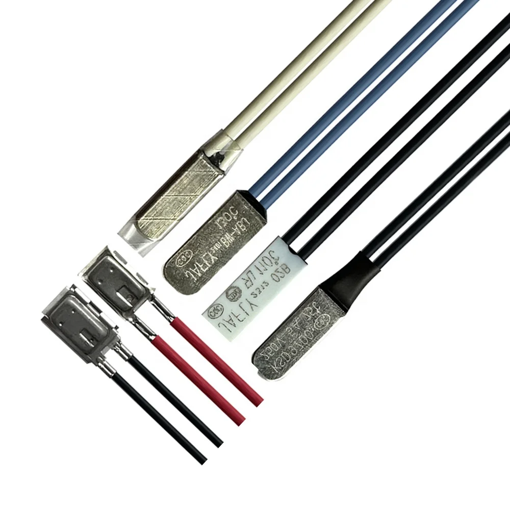 JIHUI normally closed bimetal thermal switch Thermal Protector AC Thermostat With Fuse For Heating Blanket