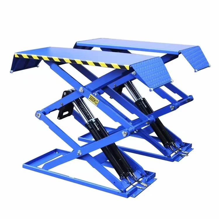 4000kg 1800mm Scissor lift with CE Ultra-thin Above ground Hydraulic Scissor Car Lift