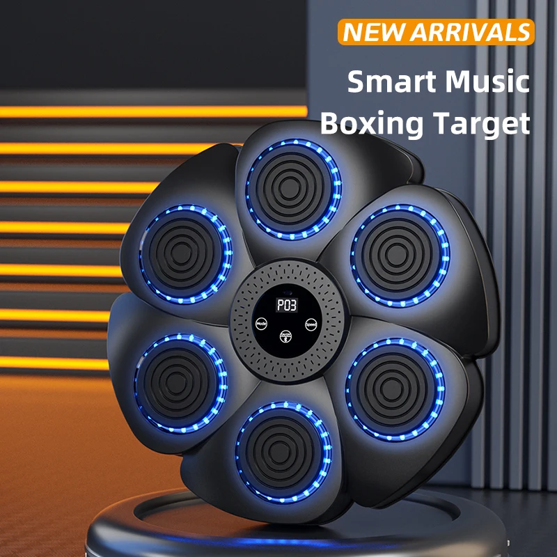 Home use  smart wireless music boxing machine Shock e-mart wall boxing machine musical game 4 gloves