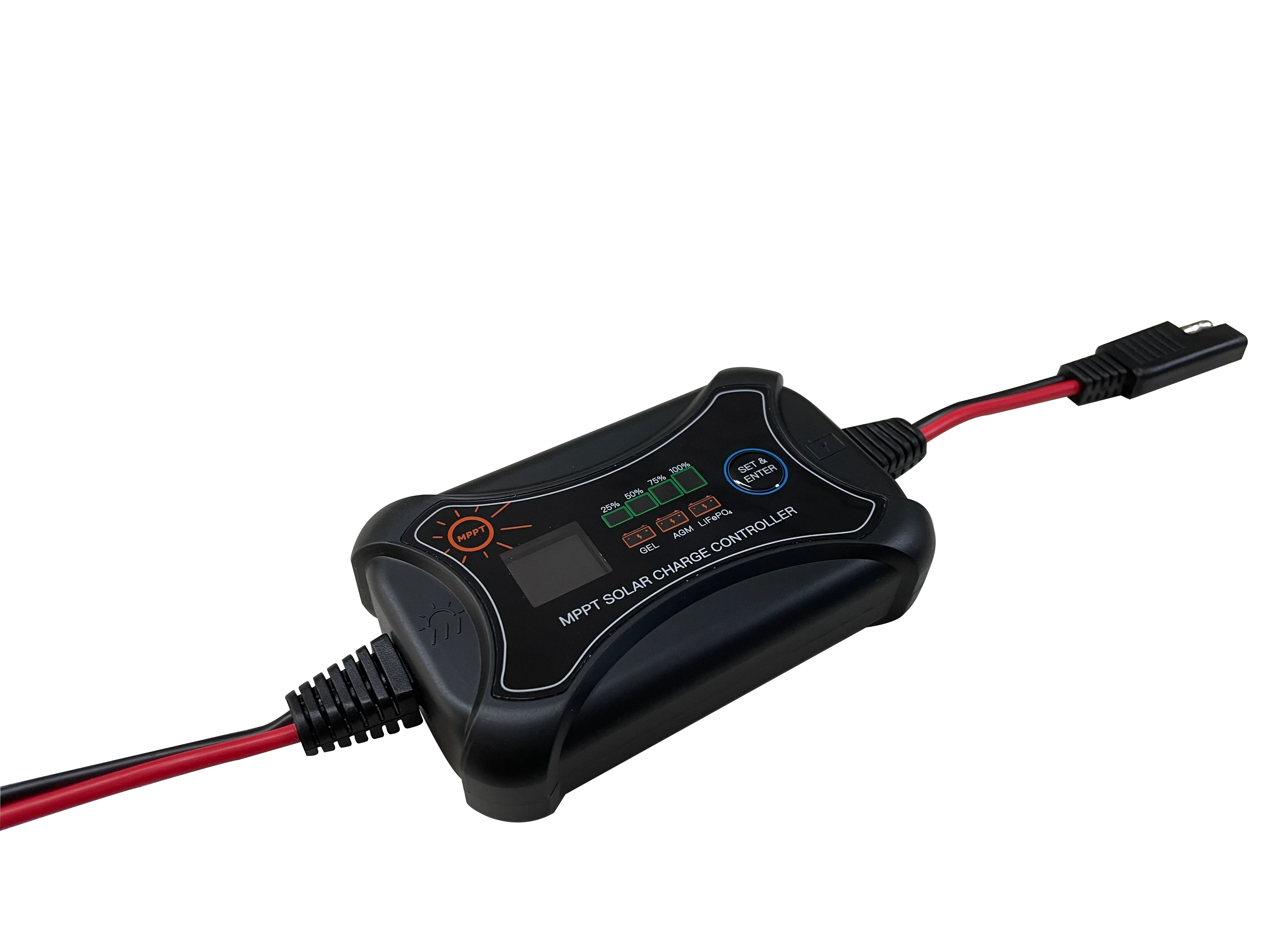 Helios Portable MPPT Solar Charge Controller Solar Intelligent 10A MPPT Charger 10 Amp 12 Volt Solar Panel Regulator