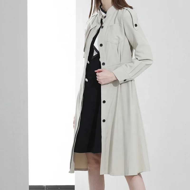 Huiquan Knee Length Trench Women Italy Whole Sale 2021 Bottoms Free Size Cut And Sew A Line Mid Price In Casual