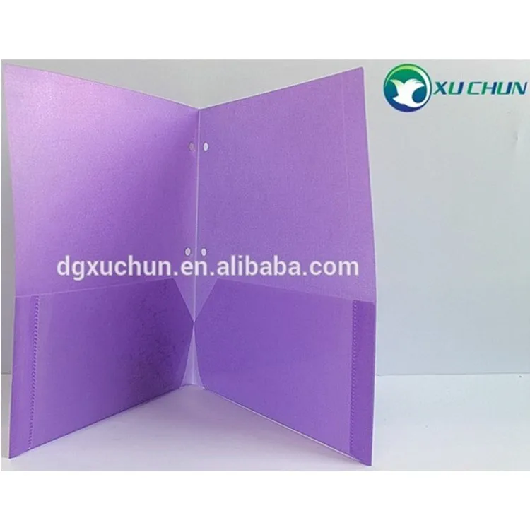 wholesale factory export prong file  folder with two pocket customized written board file folder