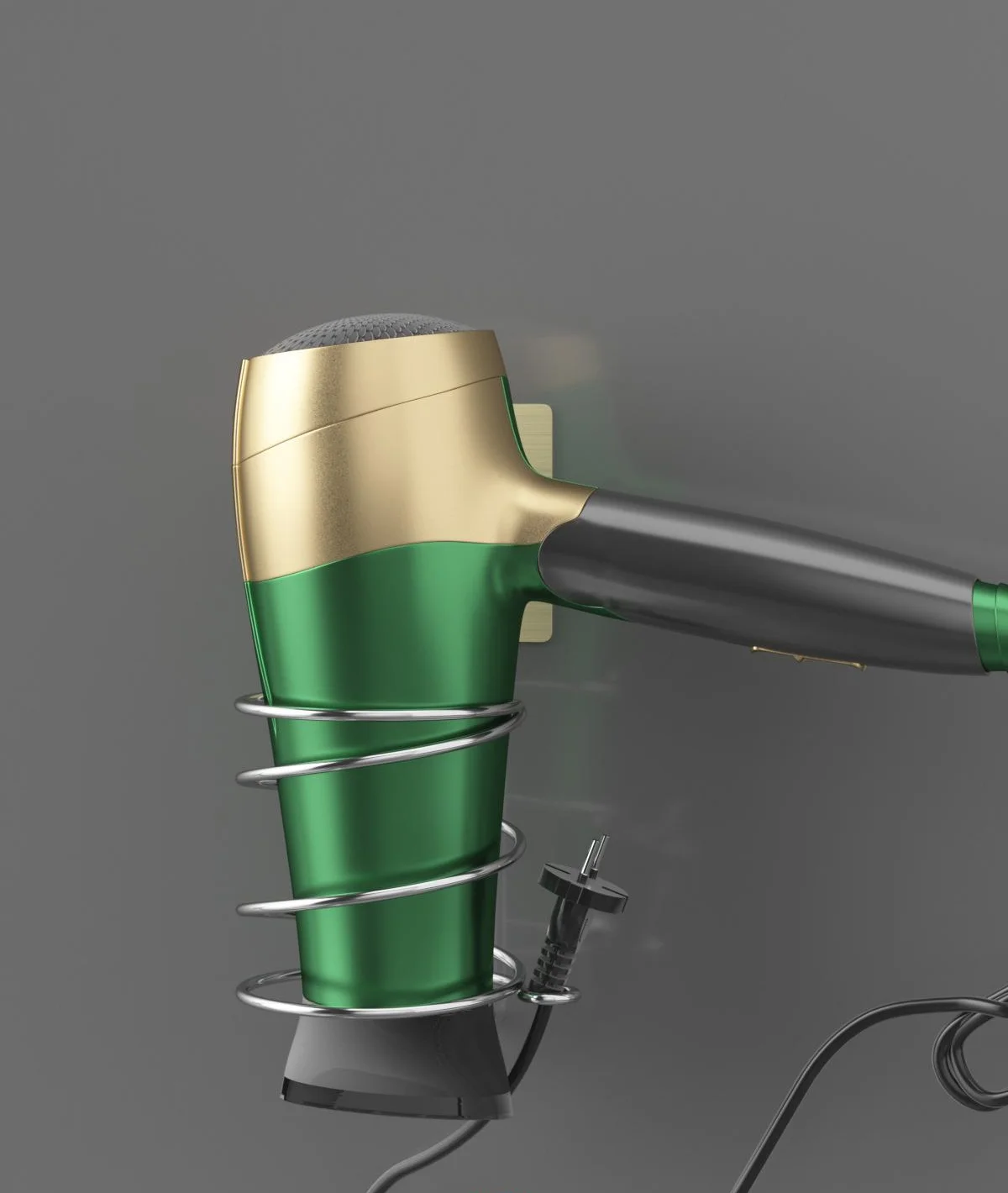 Professional Spiral Hairdryer Holders Wall Mounted Hair Salon Hood Dryer Holder