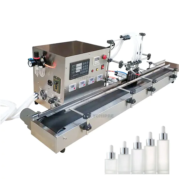 4 Heads Automatic Magnetic Pump Liquid  Filling Machine