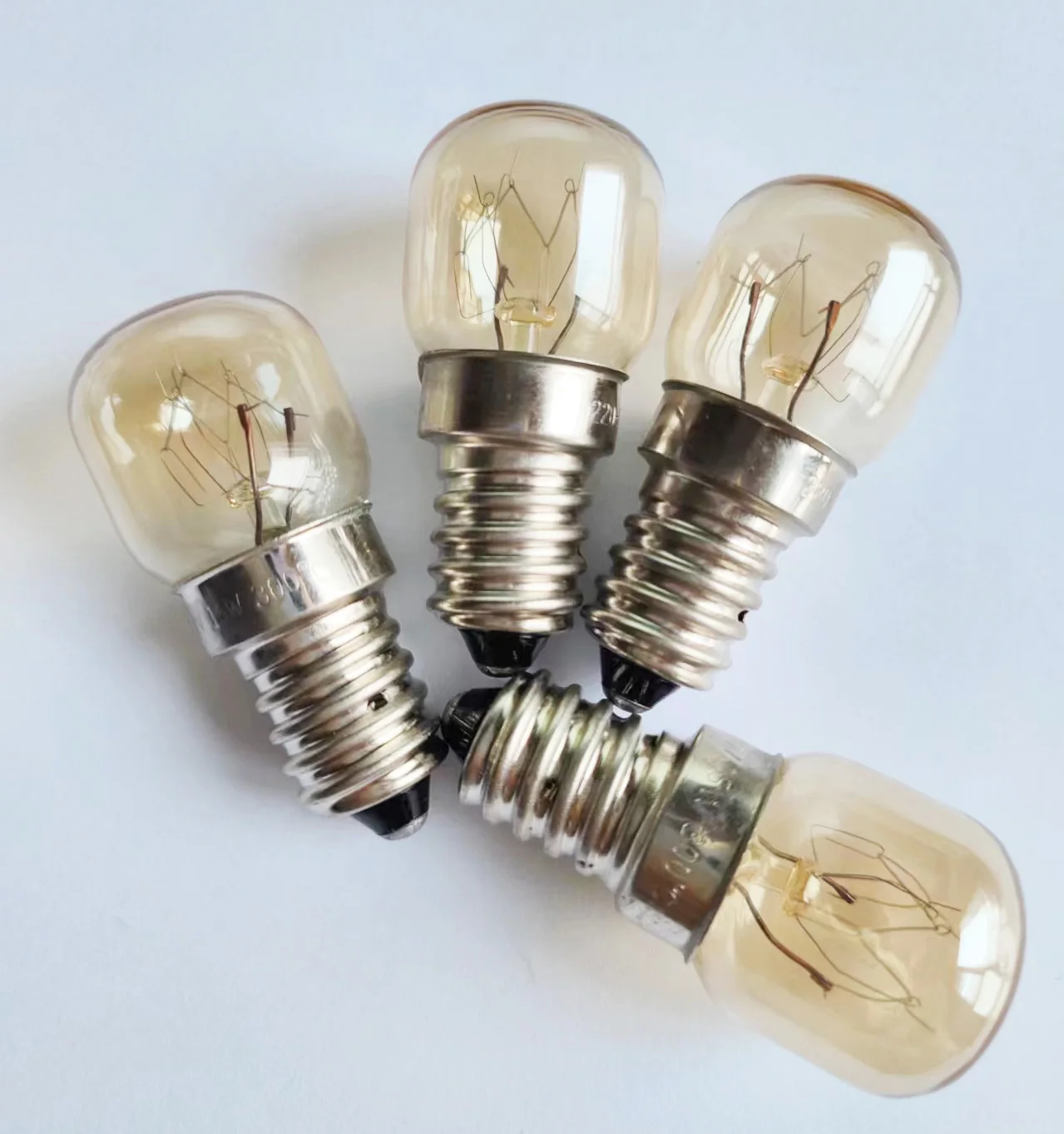 E12 E14 E17 B15 Refrigerate Bulb 120V 220V 230V Salt Lamp Bulb 7W 10W 15W 20W 25W Incandescent Indicator Bulbs T22 T25 T20 T18