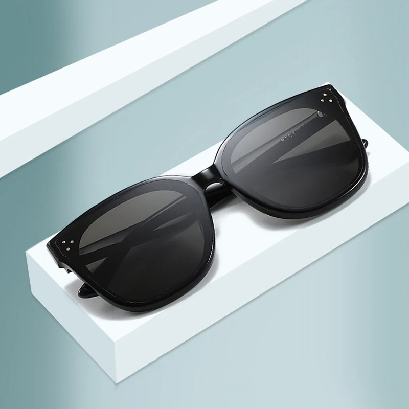 European And American Retro Acetate Large-frame Sunglasses Men And Women Black Female Sunglasses Wholesale Made In China