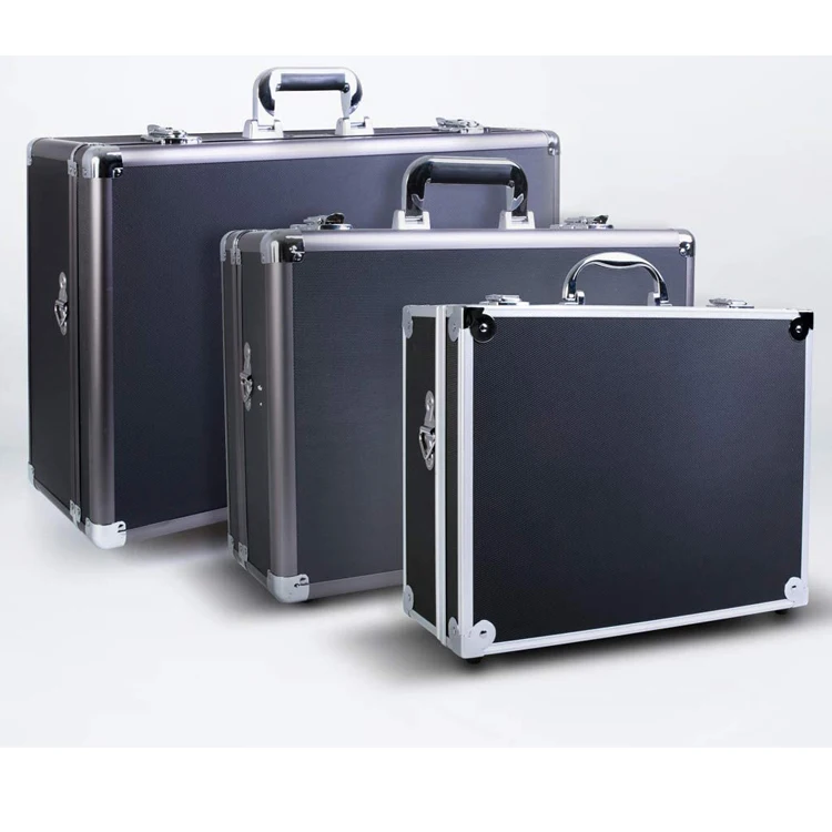 Small Hard Shell Aluminum Alloy Box Suitcase With Extra Protected Foam