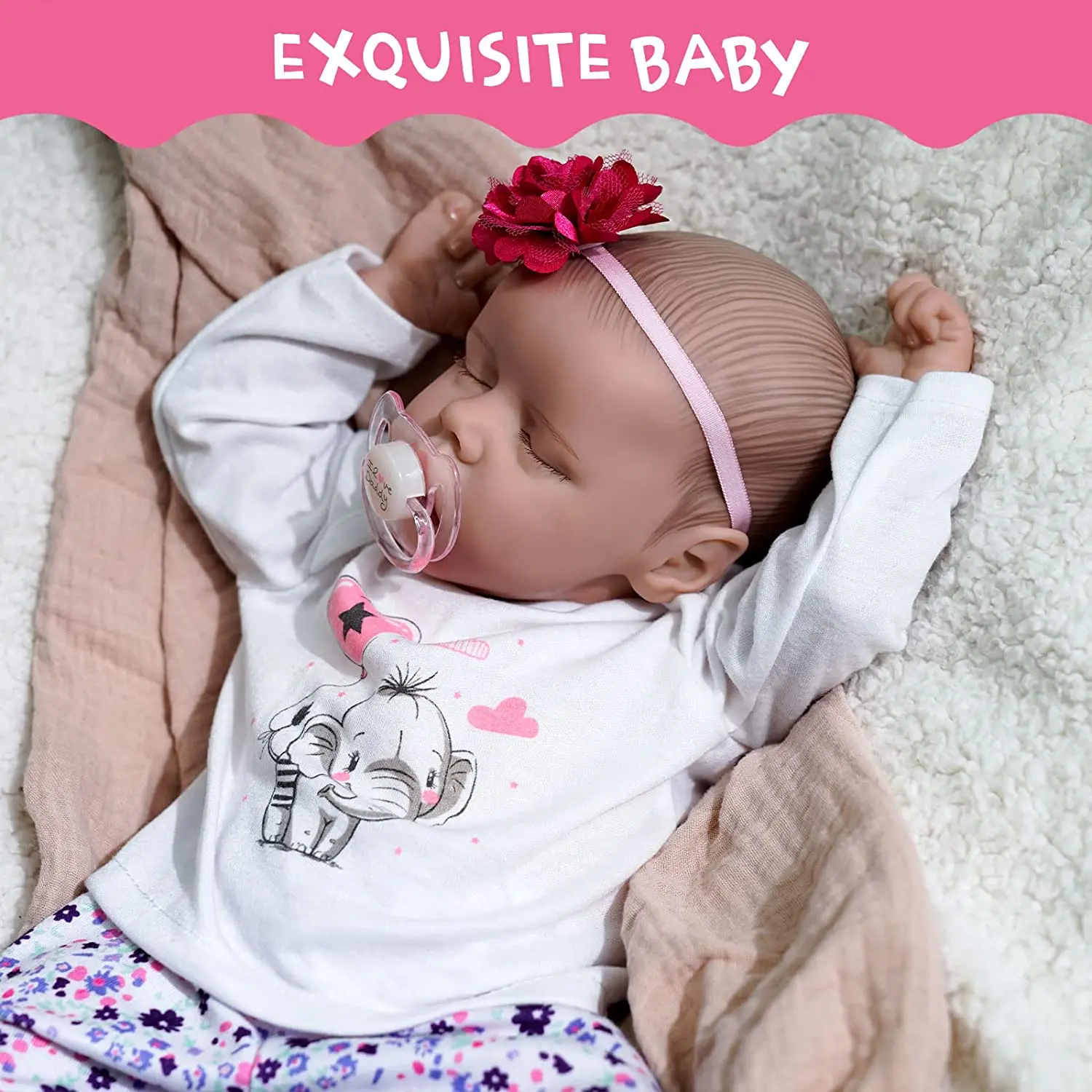 Wholesale realistic 17 inch Twin Sister Reborn Baby Doll Girl Toy Real sleeping live Bebe Reborn Reals Doll