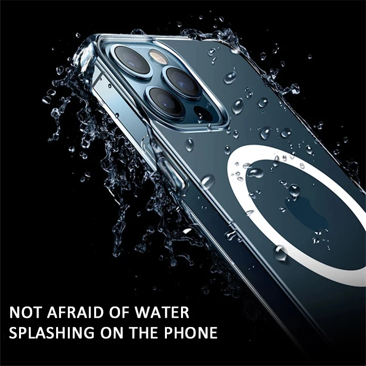 Customized Anti slip UV Anti Yellow Hand Grip Wireless Charging Magsafes Magnetic Cell Phone Case For iPhone 13 14 Pro Max Plus