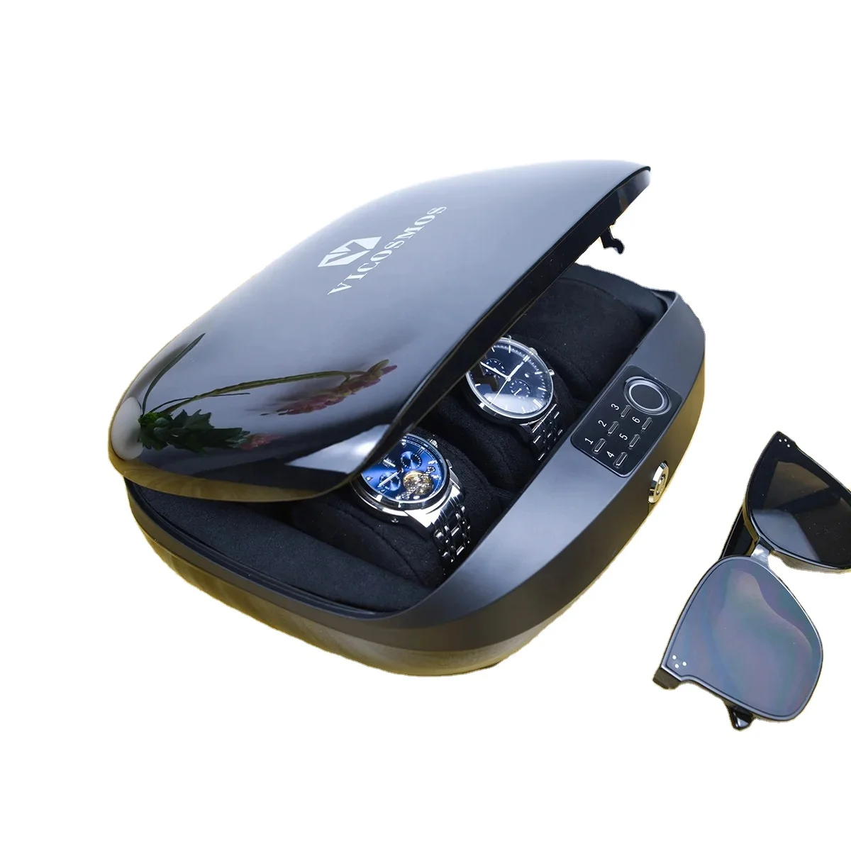 Biometric Watch Storage box for 6 slot Watches Slot Holder safes Biometric Watch Lock Box