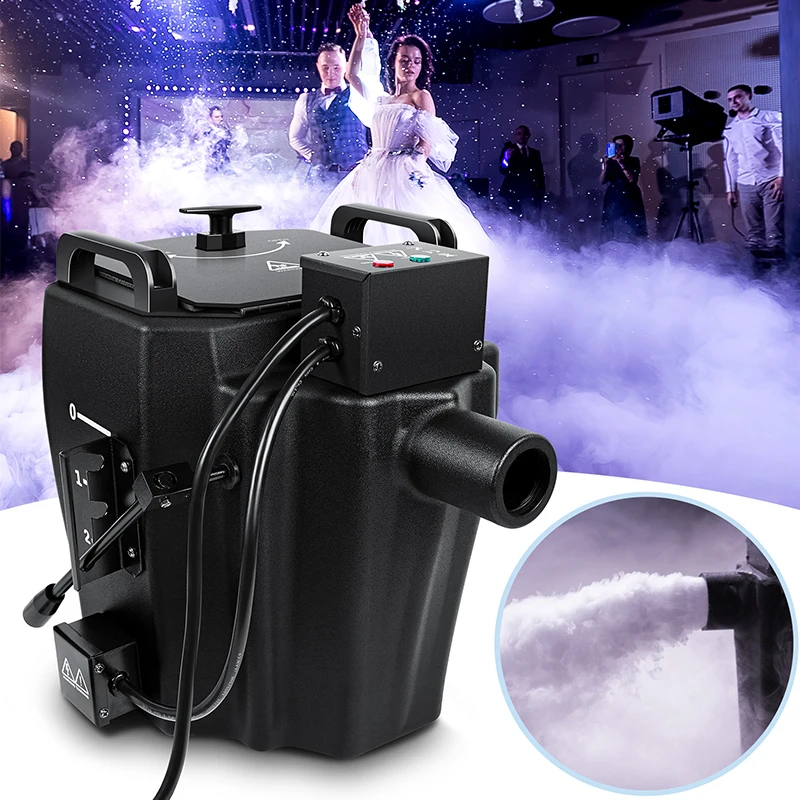 Stage effect low lying smoke fog 6000W dry ice blasting making machine for wedding party festival club