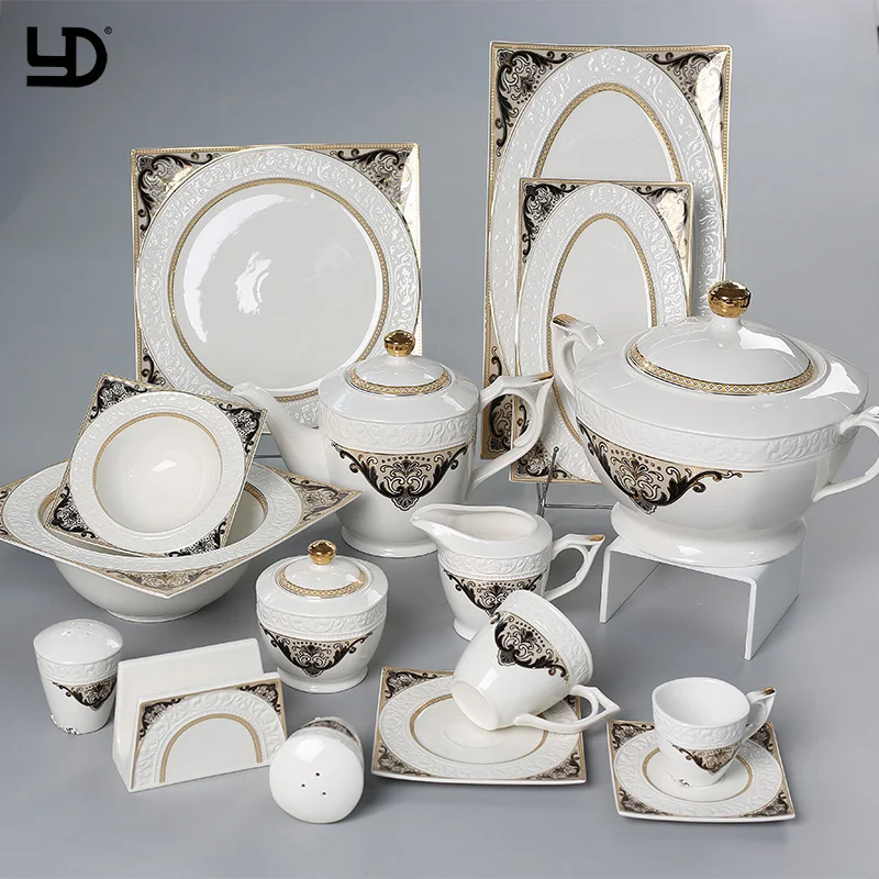 Набор из 6 чайных комплектов, прочная рельефная фарфоровая чашка для кофе, чая и блюдца, чайная чашка из костяного фарфора, 200 мл, 6 чашек, 6 блюдец, 6 ложек