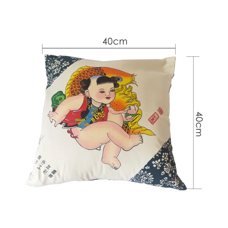 Chinese style pillowcase, one pair,  baby pattern, good gift