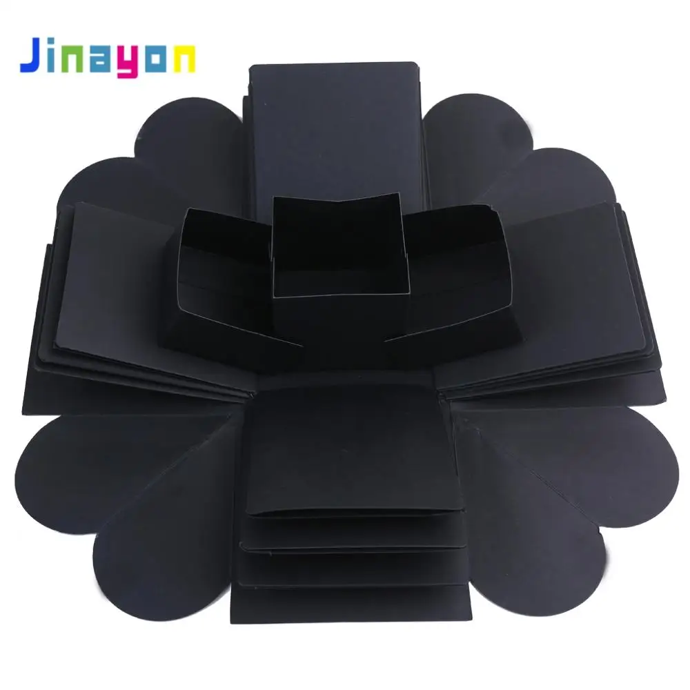 Jinayon оптовая продажа, сюрприз, Подарочная взрывобезопасная коробка «сделай сам», взрывная коробка, бумажная открытка на заказ, бумага для дня рождения/Дня Святого Валентина 12*12*12 см