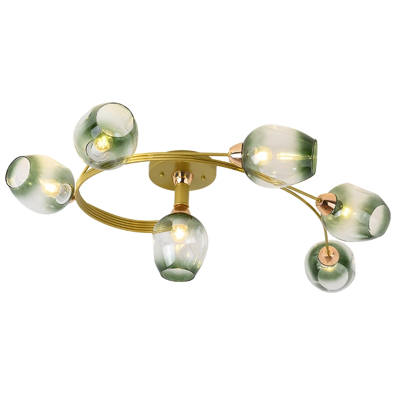 
2020 September China products color glass ball sphere pendant light fancy e27 ceiling light 