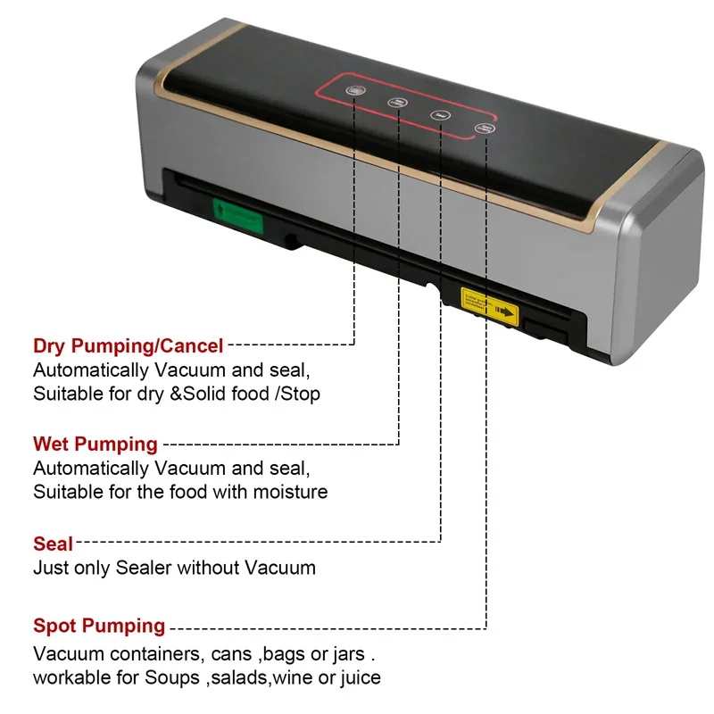 Vacuum Preservation Packaging Food Vacuum Sealing Small Household Plastic Sealer Machine Packaging