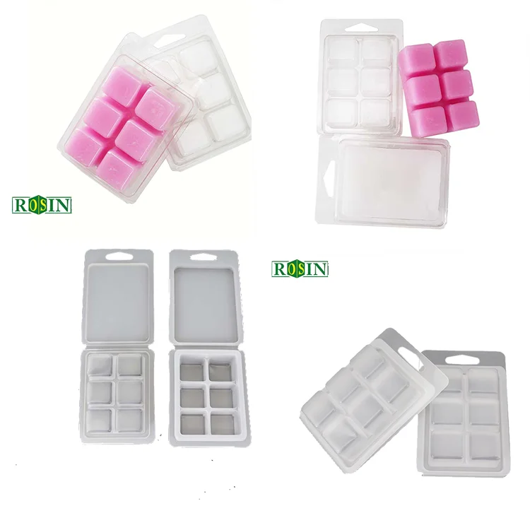 Custom 1 & 12 Snap Bar wax melts clamshell packaging plastic wax melts plastic blister for candle wax melt packaging