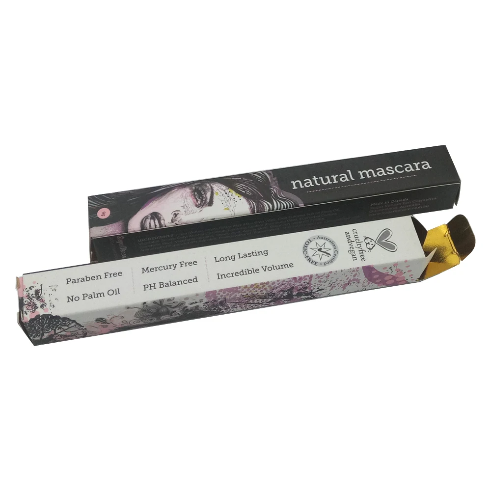 Custom printed gift paper lip gloss boxes packaging