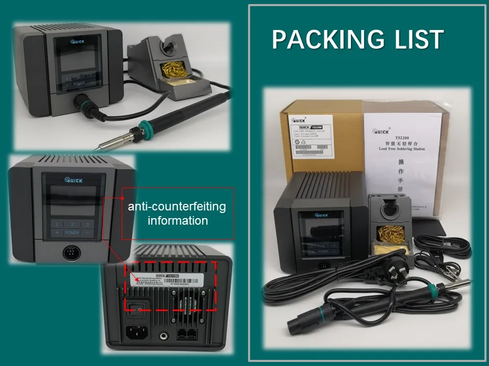 QUICK TS2200D 90W Intelligent Lead-free Soldering Station