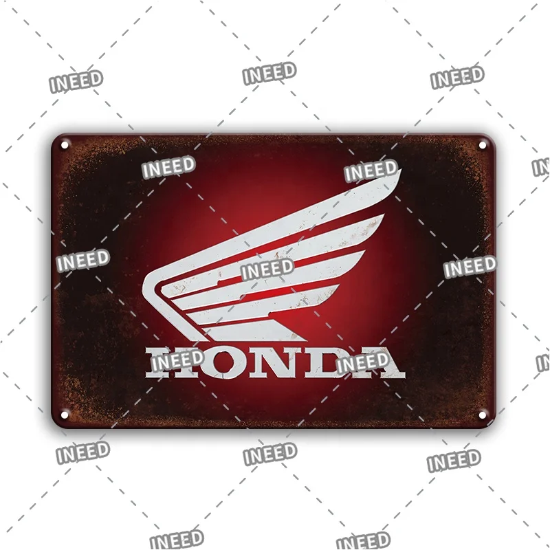 Wholesale Metal Tin Sign Vintage Garage Wall Decoration Metal Motorcycle Brand Logo Tin Plate Retro cars metal sign