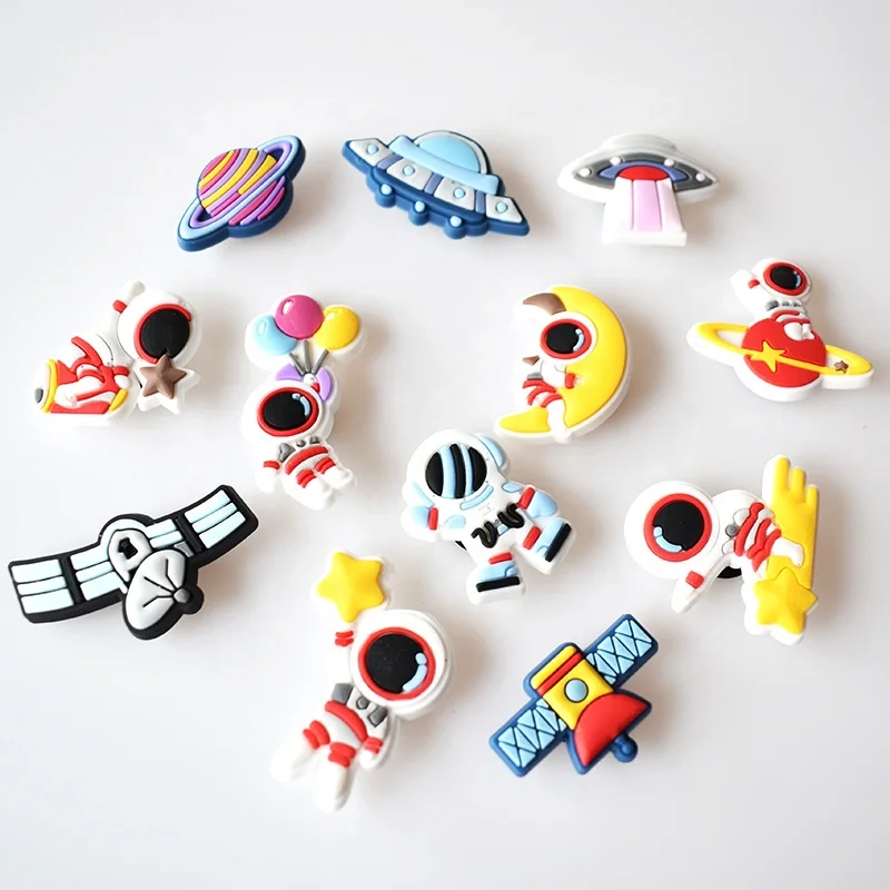 NASA space astronaut pvc clog shoe charms for clogs shoe decorations bracelet