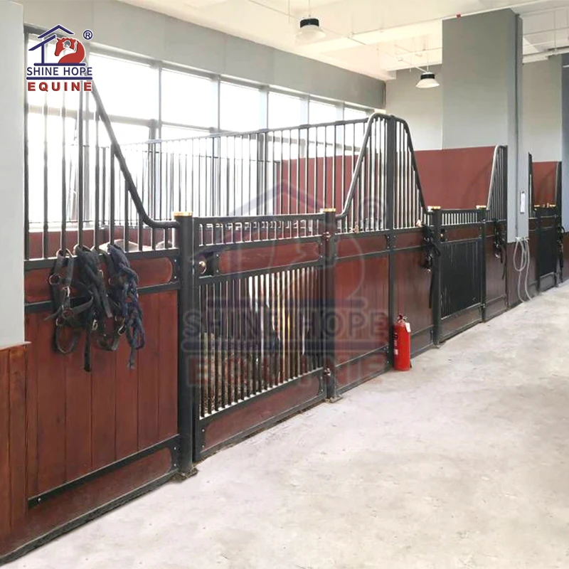HDG Anti Cribbing Design Horse Front panel horse stable equipment with strong barn door grills