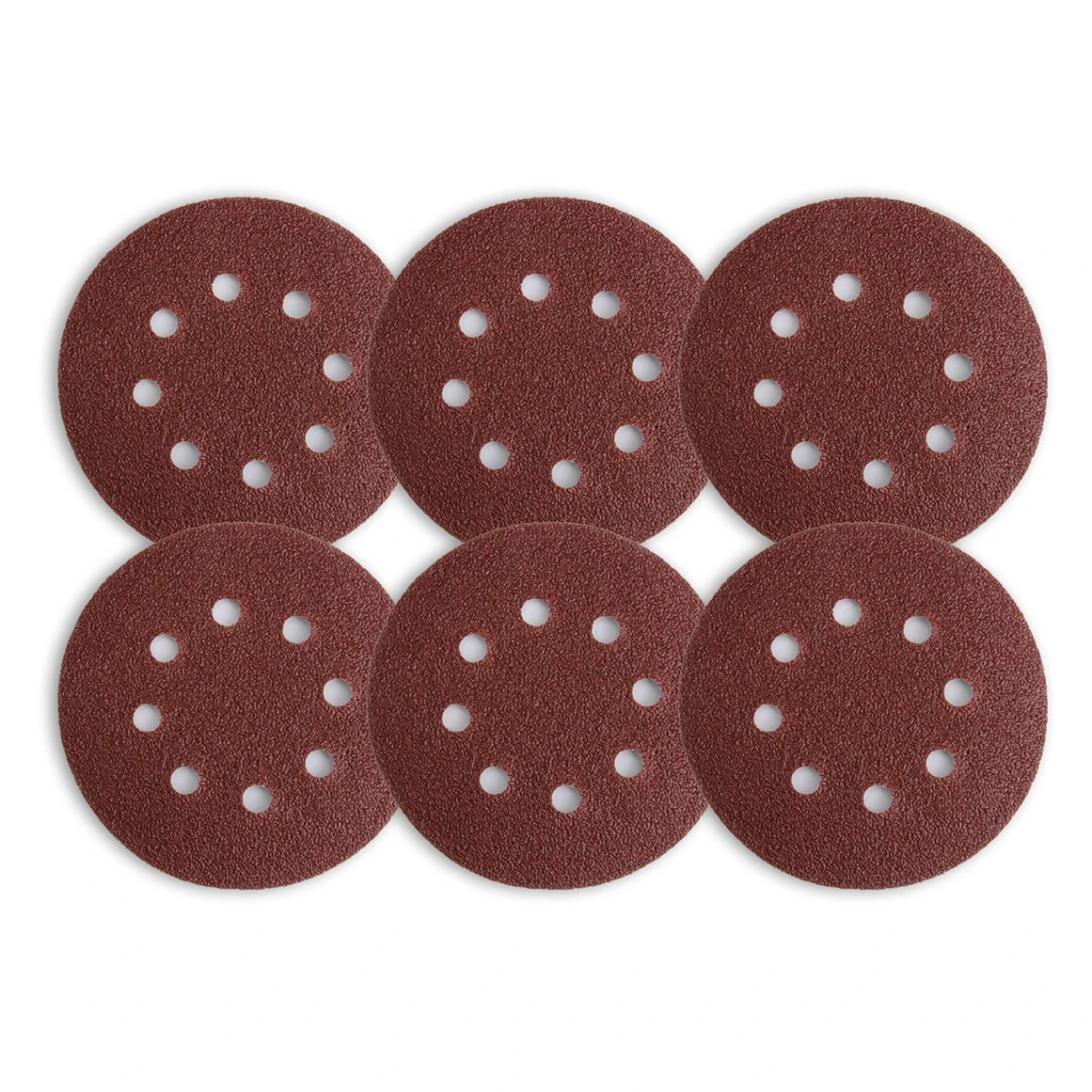 125mm 5 Inch Red Abrasive Discs  Aluminum Oxide Hook And Loop Sanding Disc 120 Grit Sandpaper Sander Round Sand Paper