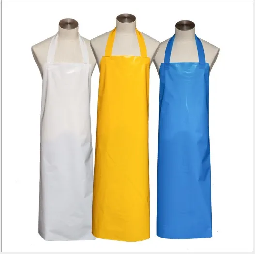 China adult washable waterproof reusable plastic TPU butchers bibs apron