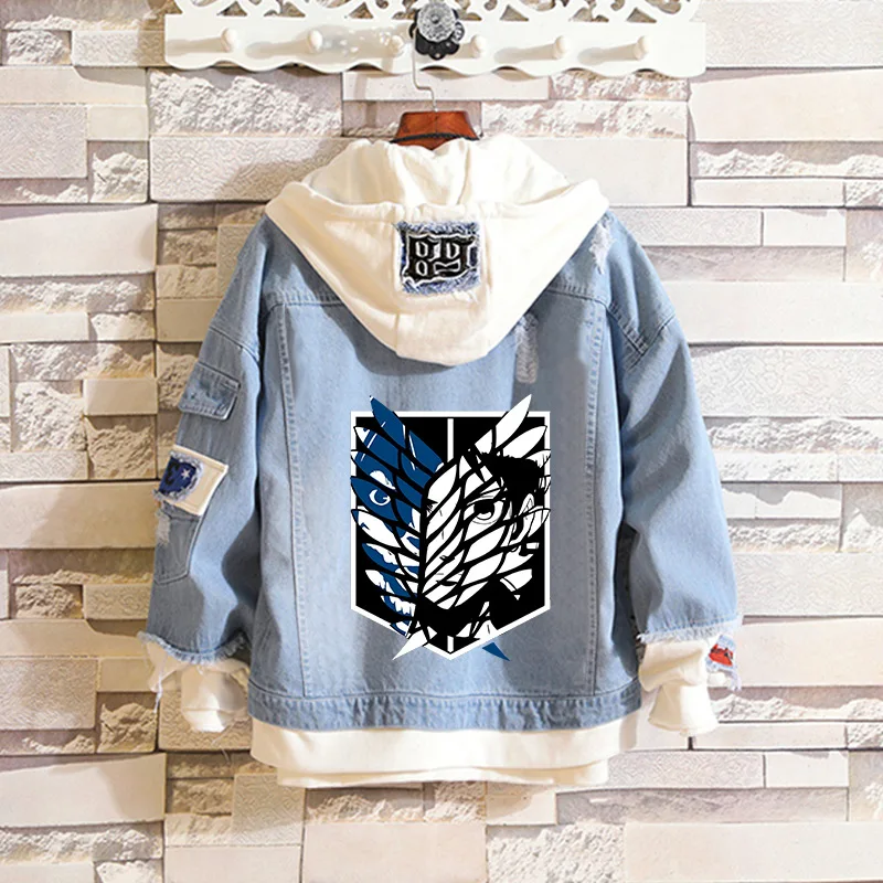 Anime Attack On Titan  spring and autumn jacket Korean version of Hong Kong style fashion slim hooded clothes versatile