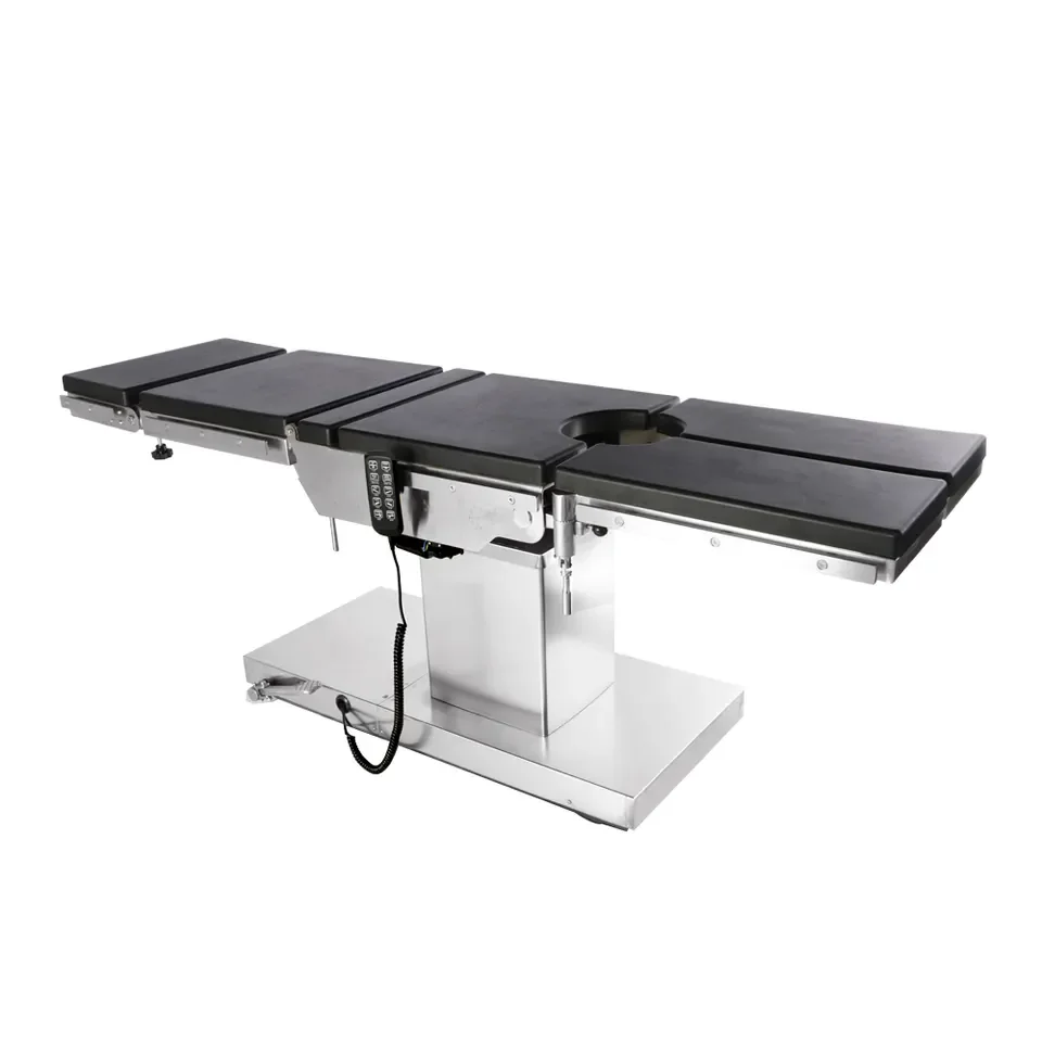 Professional CE ISO Stainless Steel Electric Operating Table Surgery  Examination Table with Kidney Bridge