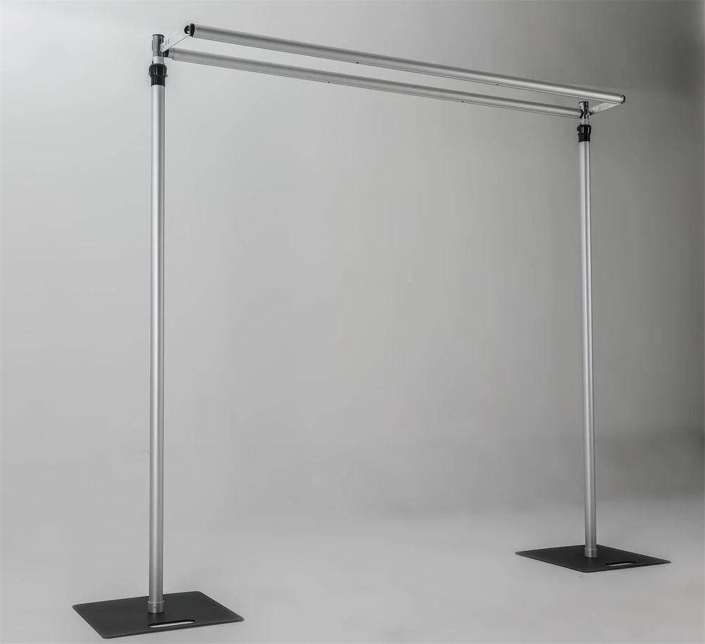 10ft*10ft Wedding Decor Aluminium Backdrop Stand Double Drapes Crossbar Background Stand for Flower Wall Shimmer Wall