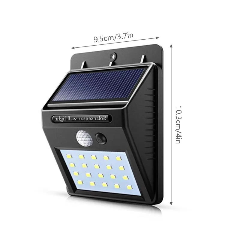 20 LED Solar Light Outdoor Solar Lamp with Motion Sensor Solar Lights Waterproof Sunlight Solar Power for Garden Decoration