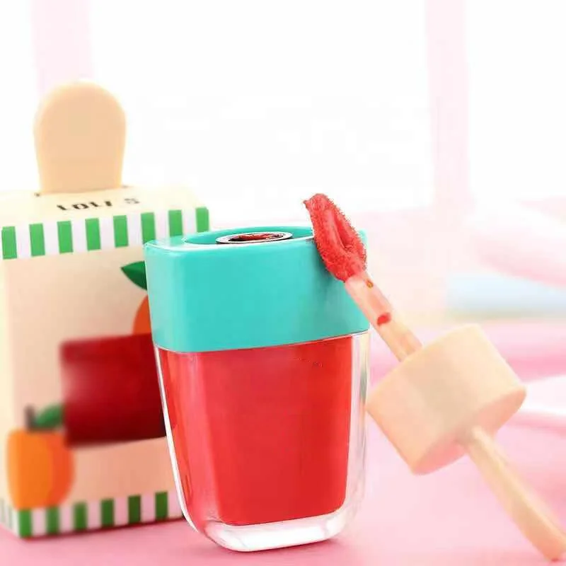 
2019 custom private label vegan matte liquid lipstick long lasting lipgloss with ice cream packaging tubes 