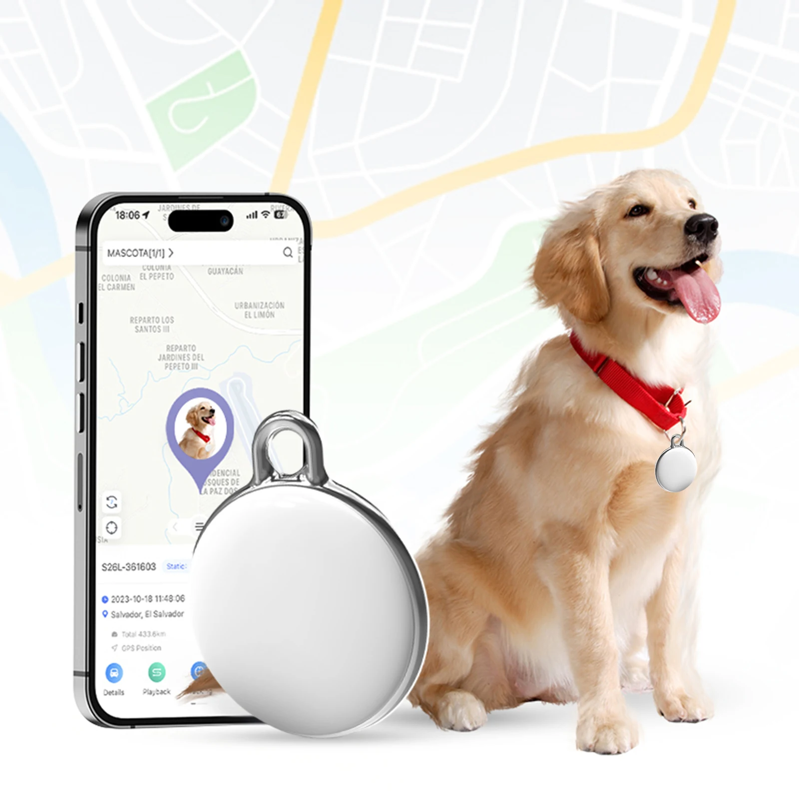 2024  F03 anti-lost No Distance Limited Pet Locator with hook Smart GPS Tracker Locator custom logo for all phones gifts