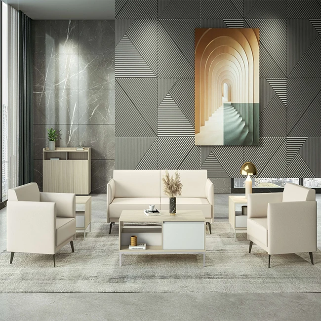 Hot Sale leather sofa simple modular office Sofa modern fabric white sofa