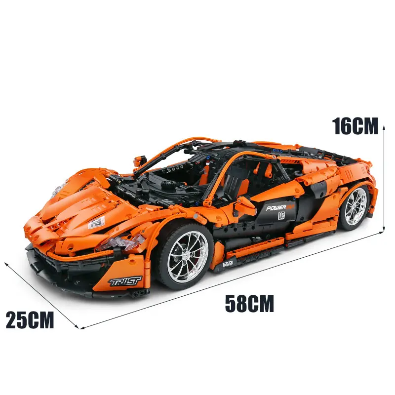 Mould King 13090 McLaren P1 Hypercar Building Blocks Sports Car Technic Bricks 1:8 Vehicle Assembly For Kids Electric RC gift